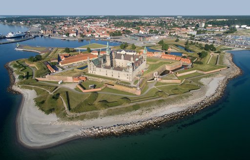 World-famous Kronborg Castle in Helsingor, Denmark