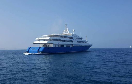 motor yacht Queen Miri cruising on charter
