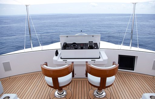 sun deck observation forward on board charter yacht ‘Lady Christine’ 