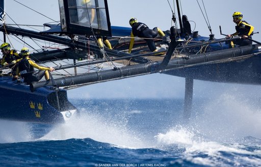 Swedish team Artemis Racing complete in the America's Cup World Series in Toulon