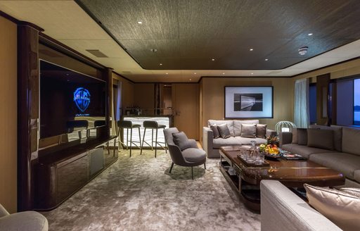 Sky lounge on luxury yacht VERTIGE