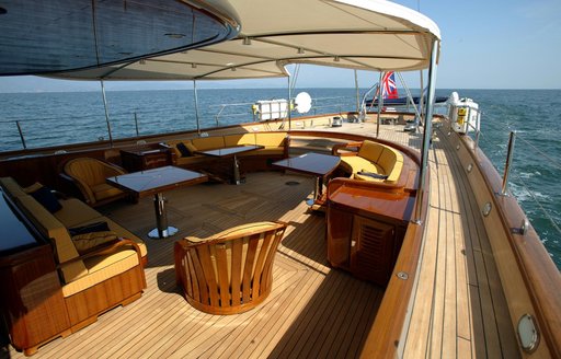 Perini Navi sailing yacht 'Andromeda la Dea''s main deck seating