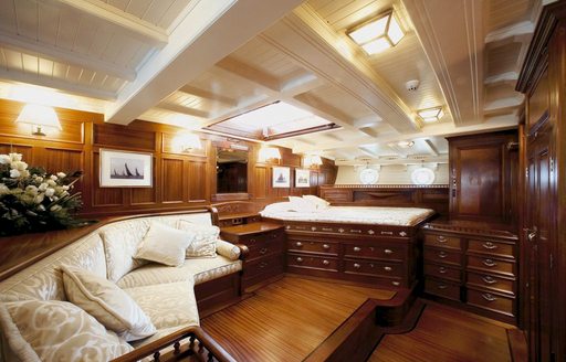 classically styled master suite aboard luxury yacht ELEONORA 
