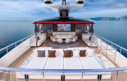 Large sun deck on Stefania super yacht