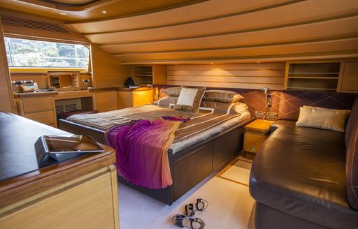 full beam master suite on board superyacht PERPETUAL