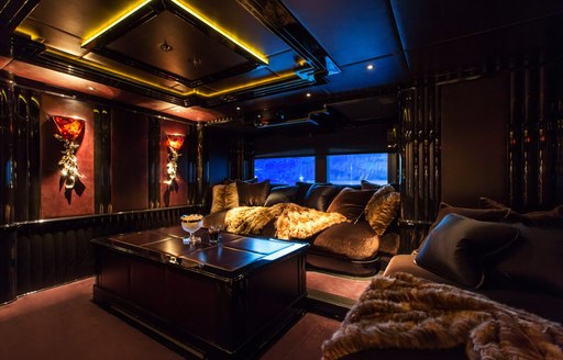 comfortable lounge on board luxury yacht ‘Lioness V’ 