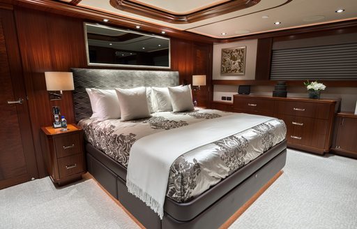 sophisticated main salon on board luxury yacht W