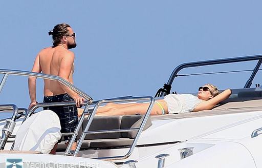 Leonardo DiCaprio enjoying a yacht charter vacation