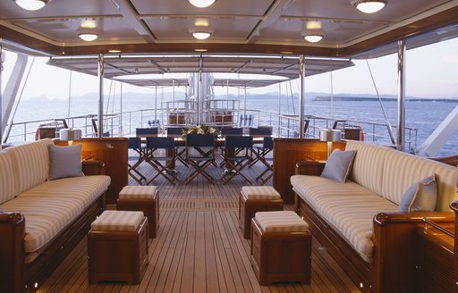 Bridge deck aft, Athena yacht