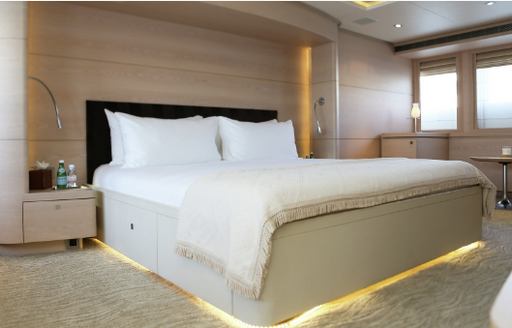 light and airy master suite on board superyacht G3