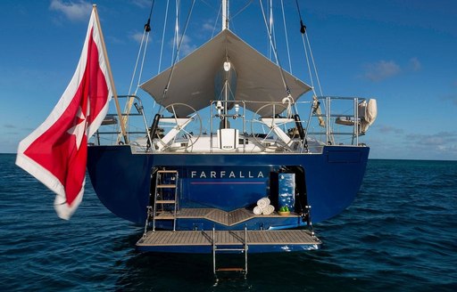 Charter yacht FARFALLA swim platform