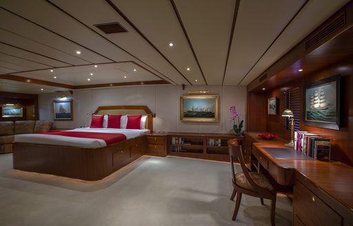 master suite on luxury yacht northern sun 
