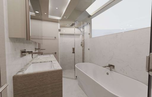 Master ensuite on board charter yacht O
