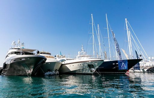 Luxury yachts available for charter in Cannes, South of France at the Cannes Yachting Festival