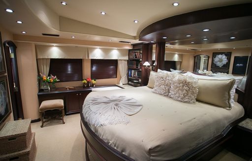 elegant master suite on board charter yacht ‘Sea Dreams’ 