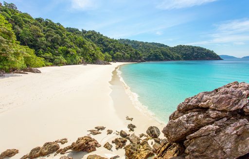 A secluded beach in the Mergui Archipelago on the Andaman Sea