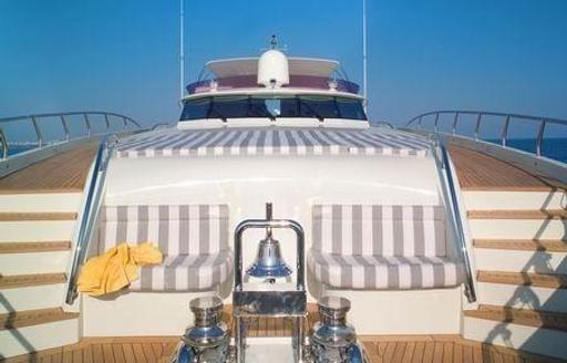 The foredeck of motor yacht PHOENIX
