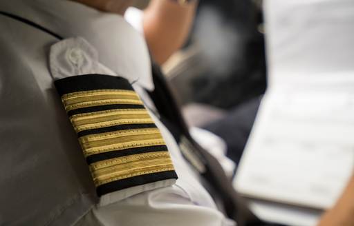 Close up of a Captain's stripes on a yacht