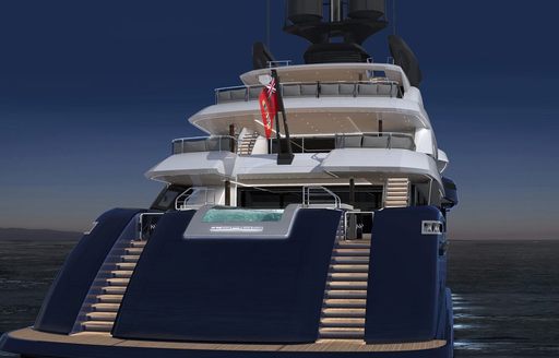 aft deck of superyacht resilience