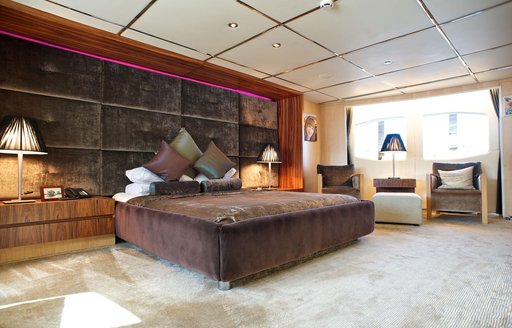 luxury charter yacht tango master suite