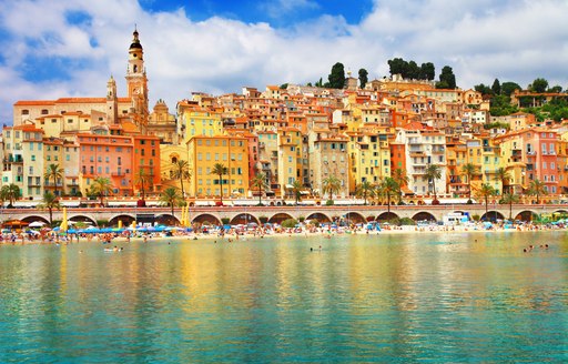 Colorful houses of Menton, France