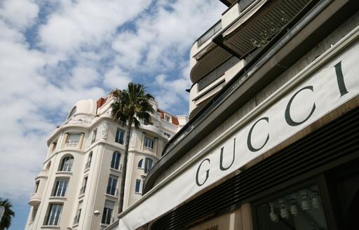 Gucci store along Boulevard de la Croisette in Cannes, France