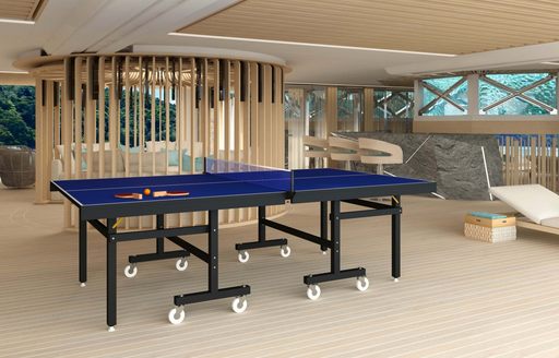 table tennis table onboard luxury yacht charter 