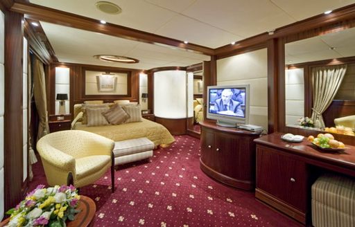 VIP cabin before refit on board superyacht Lauren L