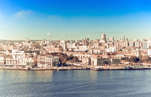 Old city of Havana through the bay 