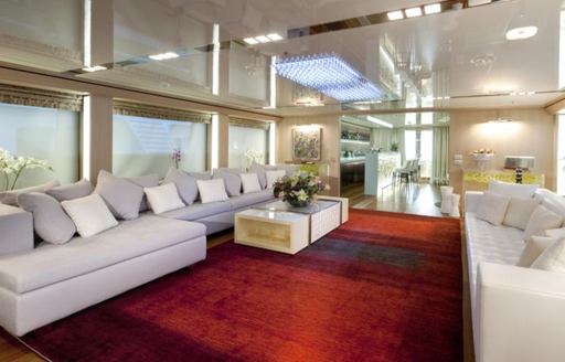 The interior of superyacht VICKY