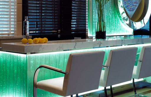 bar with luxurious LED lighting
