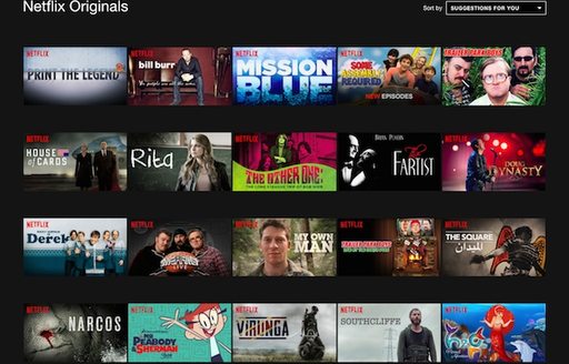 line up of Netflix Original available on the streaming service
