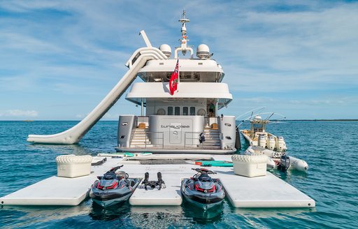 Toys and accessories on board charter yacht TURQUOISE