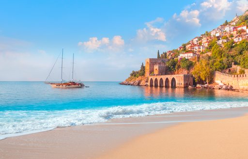 glistening blue waters in Mediterranean