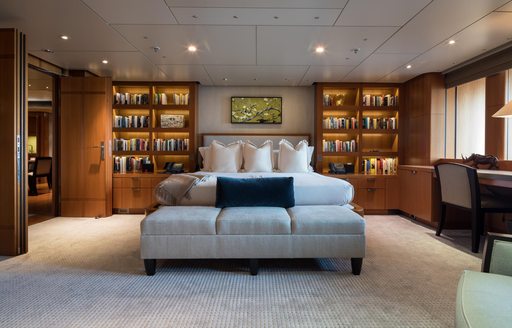Master cabin onboard charter expedition yacht OCTOPUS