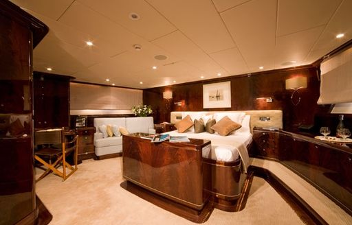 The guest accommodation on board sailing yacht Ludynosa G