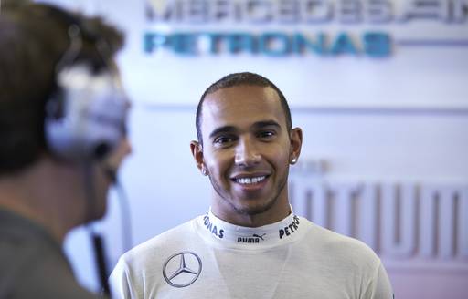 Lewis Hamilton in Abu Dhabi at the Grand Prix