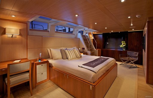 light and airy master suite on board charter yacht SARISSA 