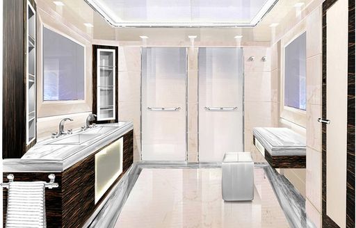 Superyacht O’Pari 3's en-suite bathroom