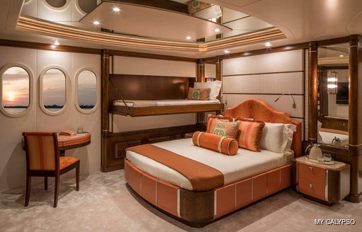 Double cabin with pullman onboard MY Calypso