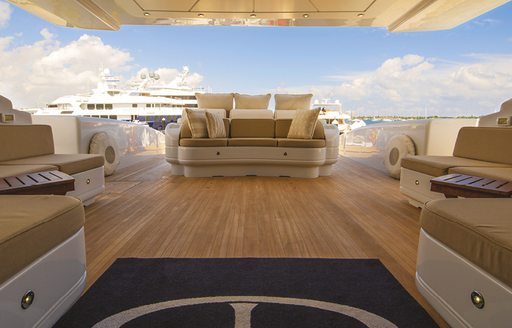 The sundeck of motor yacht INCOGNITO