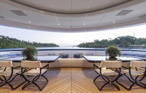 expansive deck space onboard luxury superyacht charter AHPO
