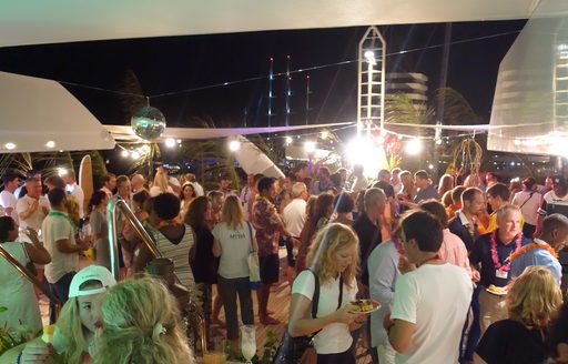 Party goers at the Antigua Charter Yacht Show