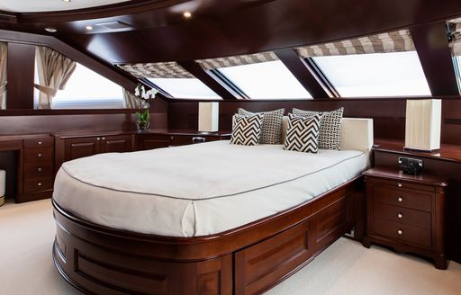 Master suite on board charter yacht AHIDA 2