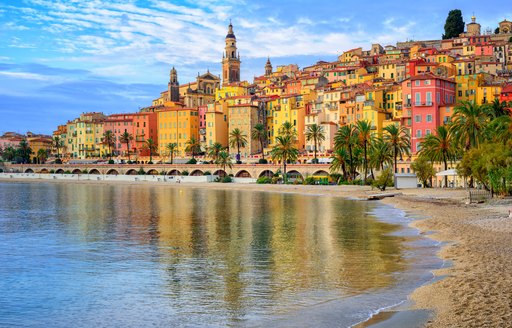Colorful village of Menton in the South of France