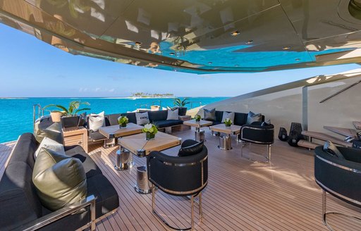 expansive social area onboard luxury superyacht