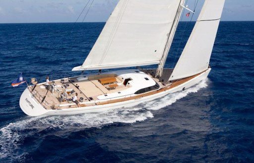 Sailing yacht Rapture competes in race