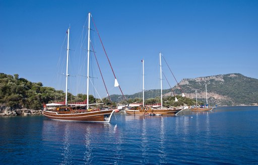 Gulets on Croatian waters