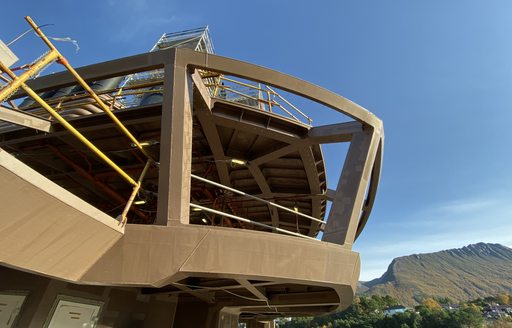 REV Ocean yacht observation deck in skeleton form
