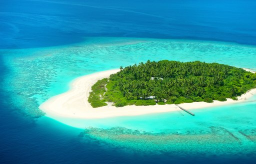 Beautiful atoll island in the Maldives
